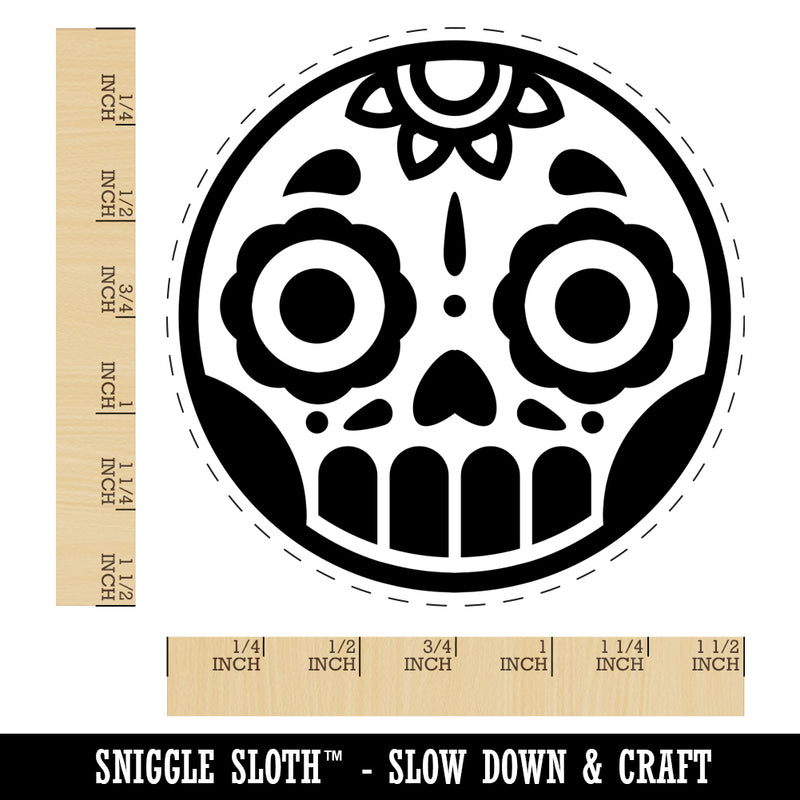 Cute Dia de los Muertos Day of Dead Sugar Skull Self-Inking Rubber Stamp for Stamping Crafting Planners