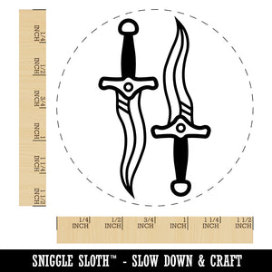 Daggers and Knives for a Thief or Rogue Self-Inking Rubber Stamp for Stamping Crafting Planners