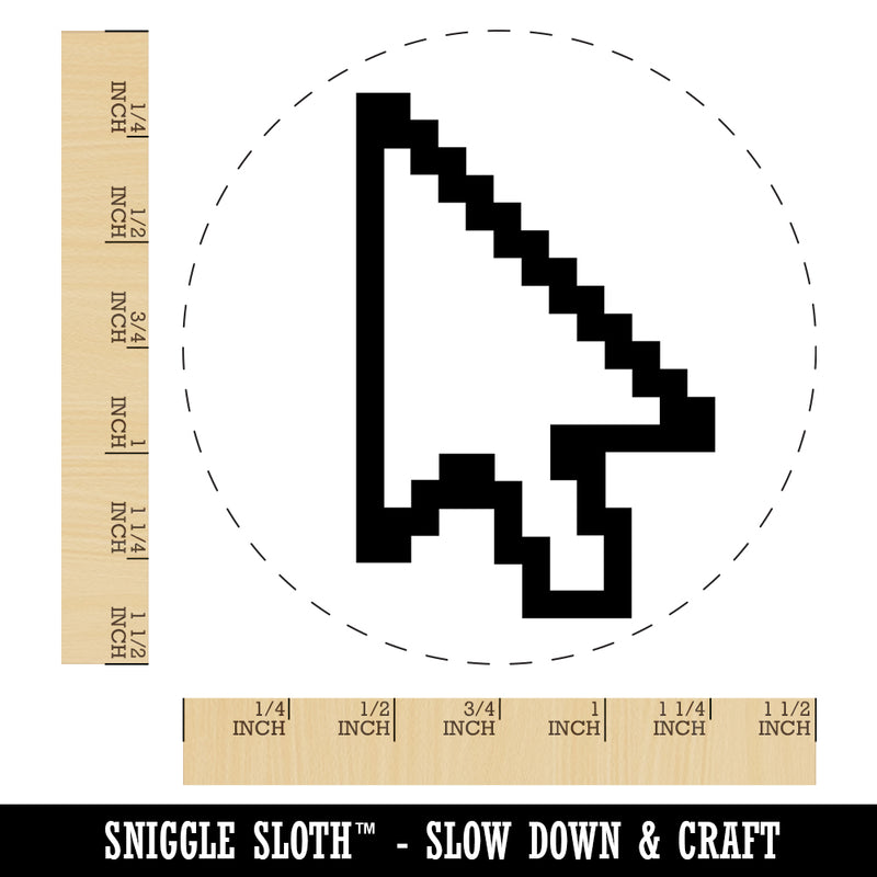 Digital Mouse Arrow Pointer Icon Self-Inking Rubber Stamp for Stamping Crafting Planners