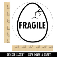 Fragile Cracked Chicken Egg Self-Inking Rubber Stamp for Stamping Crafting Planners