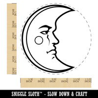 Heraldic Moon Face Self-Inking Rubber Stamp for Stamping Crafting Planners