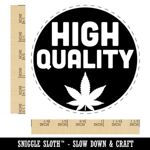 High Quality Marijuana Circle Self-Inking Rubber Stamp for Stamping Crafting Planners
