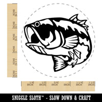 Largemouth Bass Fish Fishing Self-Inking Rubber Stamp for Stamping Crafting Planners