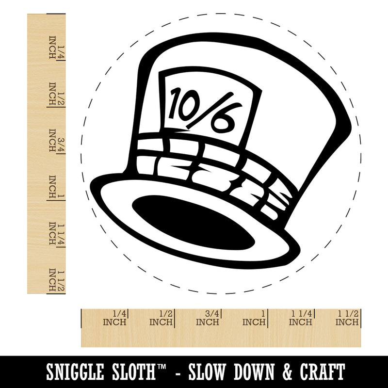 Mad Hatter Hat from Alice in Wonderland Self-Inking Rubber Stamp for Stamping Crafting Planners