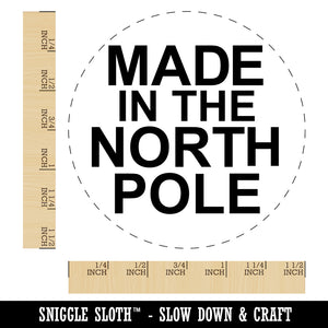 Made in the North Pole Christmas Handmade Self-Inking Rubber Stamp for Stamping Crafting Planners