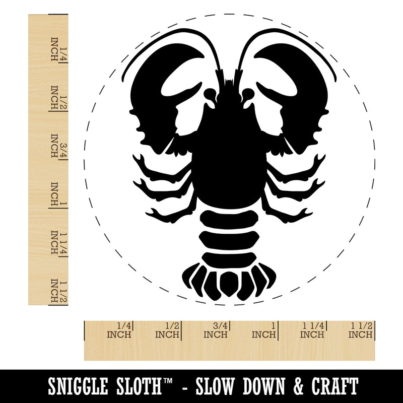 Maine Lobster Silhouette Self-Inking Rubber Stamp for Stamping Crafting Planners