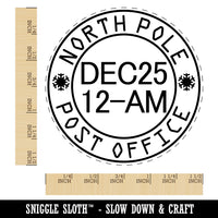 North Pole Christmas Postmark Santa Claus Mail Stamp Self-Inking Rubber Stamp for Stamping Crafting Planners