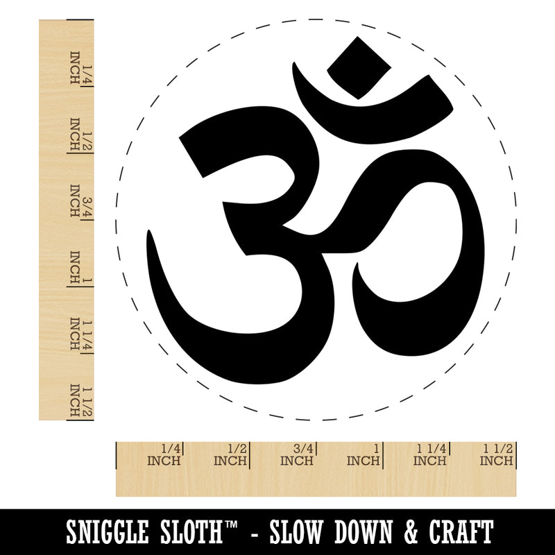 Om Aum Hinduism Buddhism Jainism Yoga Symbol Self-Inking Rubber Stamp for Stamping Crafting Planners