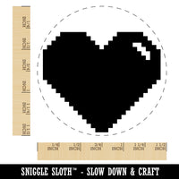 Pixel Digital Filled Heart Gaming Life Self-Inking Rubber Stamp for Stamping Crafting Planners