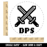 Pixel RPG DPS Swords Gaming Self-Inking Rubber Stamp for Stamping Crafting Planners