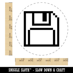 Pixel Save Floppy Disk Icon Self-Inking Rubber Stamp for Stamping Crafting Planners