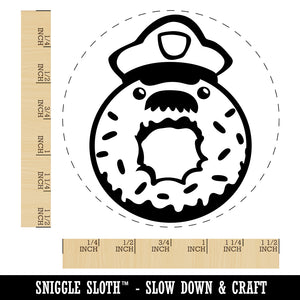 Police Officer Donut Self-Inking Rubber Stamp for Stamping Crafting Planners