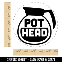 Pot Head Coffee Self-Inking Rubber Stamp for Stamping Crafting Planners