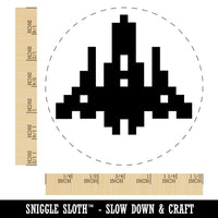 Retro Invaders from Space Rocket Ship Self-Inking Rubber Stamp for Stamping Crafting Planners