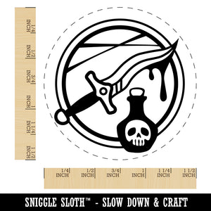 Rogue Poisoned Dagger Self-Inking Rubber Stamp for Stamping Crafting Planners