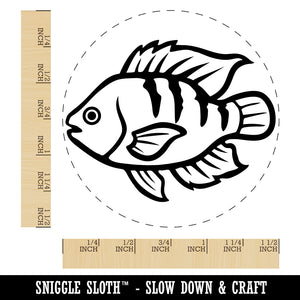 Tilapia Fish Fishing Self-Inking Rubber Stamp for Stamping Crafting Planners