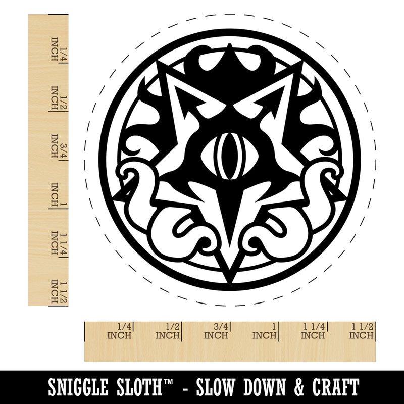 Warlock Pentagram with Tentacles and Eye Self-Inking Rubber Stamp for Stamping Crafting Planners