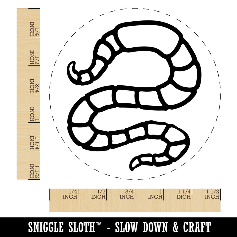 Wiggling Worm Earthworm Self-Inking Rubber Stamp for Stamping Crafting Planners