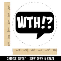 WTH What the Heck Comic Callout Bubble Self-Inking Rubber Stamp for Stamping Crafting Planners