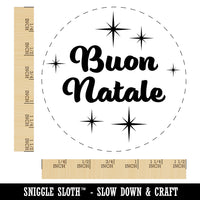 Buon Natale Merry Christmas Italian Starburst Self-Inking Rubber Stamp for Stamping Crafting Planners