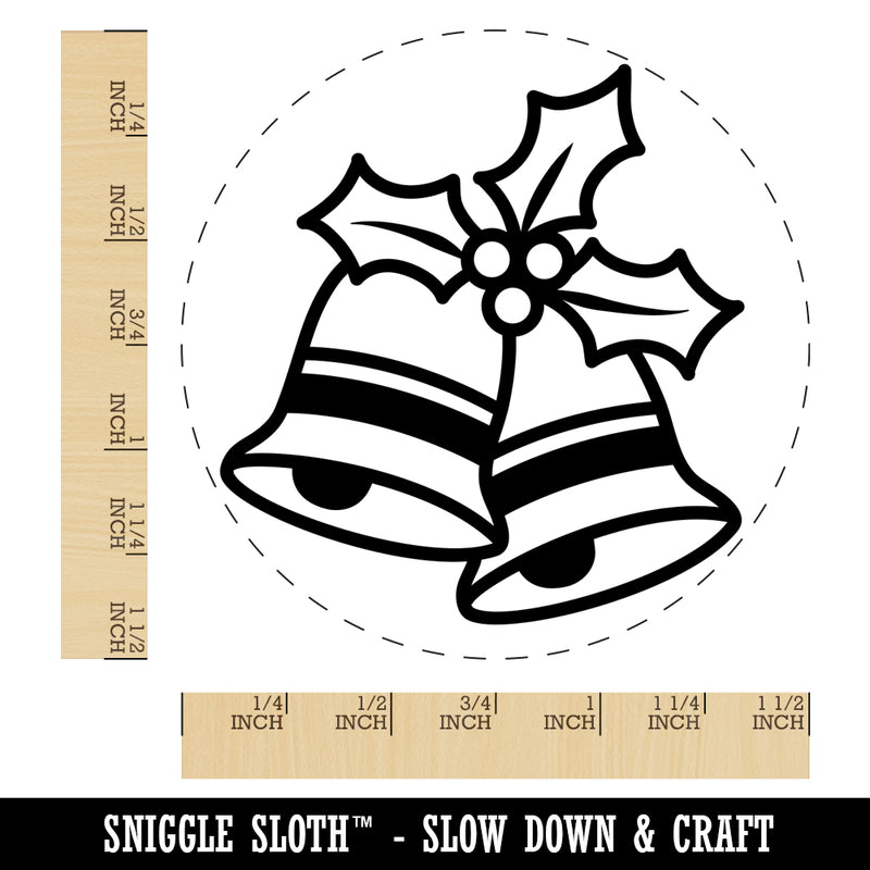 Christmas Bells Self-Inking Rubber Stamp for Stamping Crafting Planners