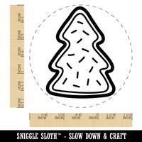 Christmas Tree Sprinkle Cookie Self-Inking Rubber Stamp for Stamping Crafting Planners