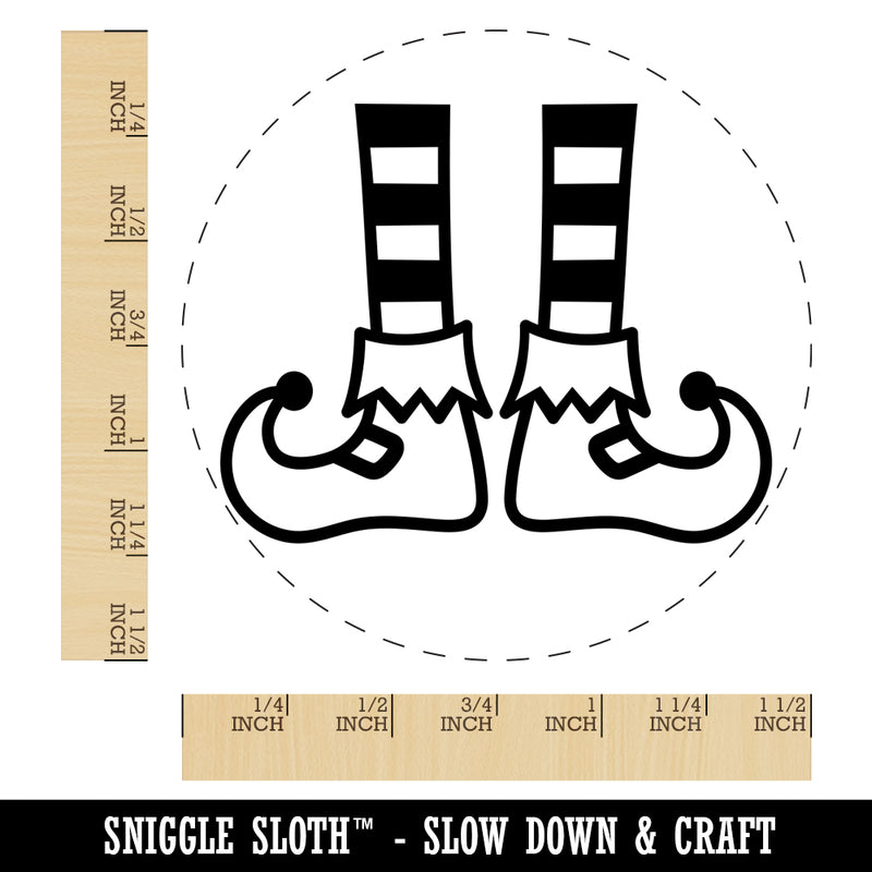 Elf Feet Christmas Self-Inking Rubber Stamp for Stamping Crafting Planners