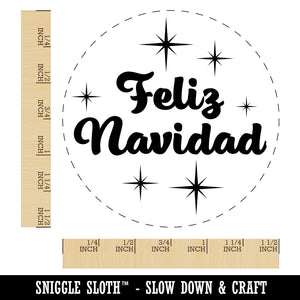 Feliz Navidad Merry Christmas Starburst Self-Inking Rubber Stamp for Stamping Crafting Planners