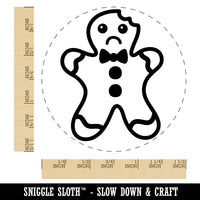 Gingerbread Man Sad Eaten Cookie Christmas Self-Inking Rubber Stamp for Stamping Crafting Planners