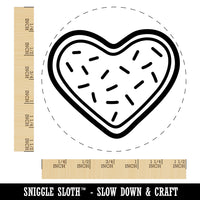 Heart Sprinkle Cookie Self-Inking Rubber Stamp for Stamping Crafting Planners