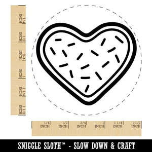 Heart Sprinkle Cookie Self-Inking Rubber Stamp for Stamping Crafting Planners