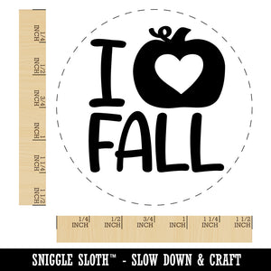 I Heart Love Pumpkin Fall Self-Inking Rubber Stamp for Stamping Crafting Planners