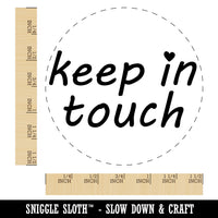 Keep in Touch with Heart Self-Inking Rubber Stamp for Stamping Crafting Planners