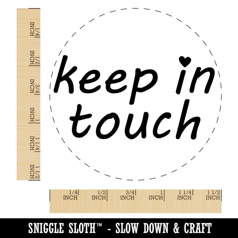 Keep in Touch with Heart Self-Inking Rubber Stamp for Stamping Crafting Planners