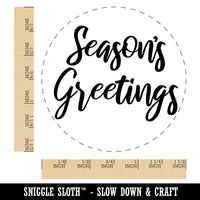 Seasons Greetings Text Self-Inking Rubber Stamp for Stamping Crafting Planners