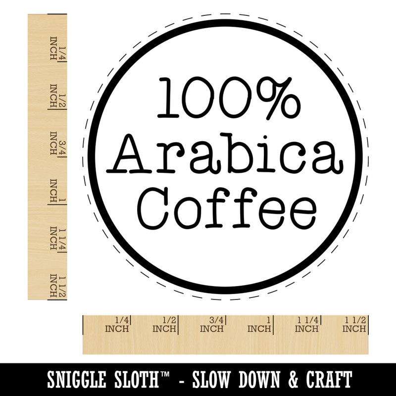 100% Arabica Coffee Label Self-Inking Rubber Stamp for Stamping Crafting Planners