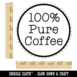 100% Pure Coffee Label Self-Inking Rubber Stamp for Stamping Crafting Planners