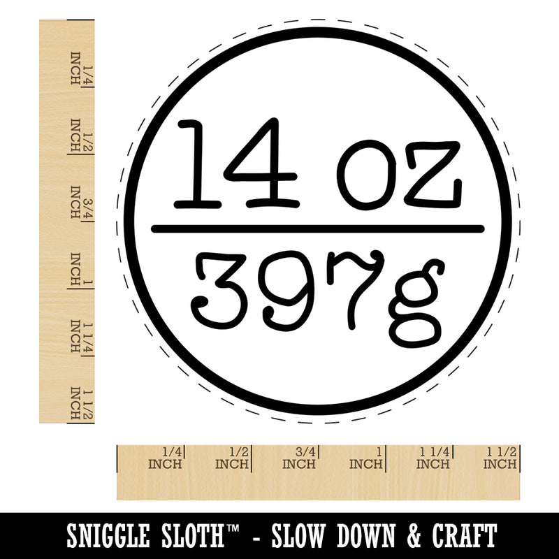 14 oz 397g Ounce Grams Weight Label Self-Inking Rubber Stamp for Stamping Crafting Planners