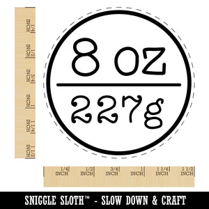 8 oz 227g Ounce Grams Weight Label Self-Inking Rubber Stamp for Stamping Crafting Planners