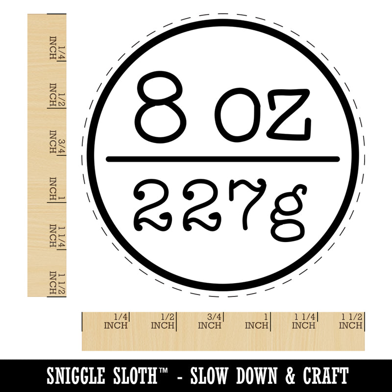 8 oz 227g Ounce Grams Weight Label Self-Inking Rubber Stamp for Stamping Crafting Planners