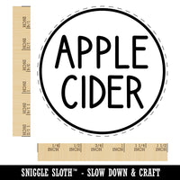 Apple Cider Flavor Scent Rounded Text Self-Inking Rubber Stamp for Stamping Crafting Planners