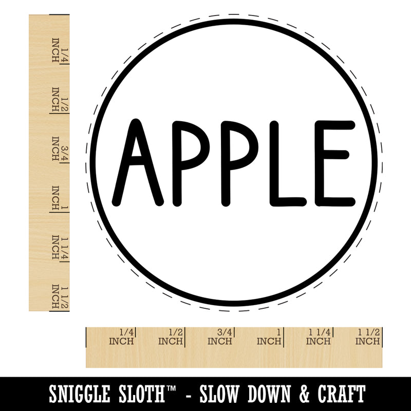 Apple Flavor Scent Rounded Text Self-Inking Rubber Stamp for Stamping Crafting Planners