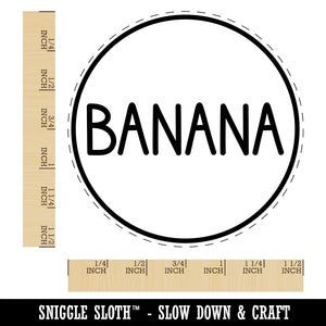 Banana Flavor Scent Rounded Text Self-Inking Rubber Stamp for Stamping Crafting Planners