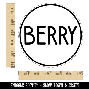 Berry Flavor Scent Rounded Text Self-Inking Rubber Stamp for Stamping Crafting Planners