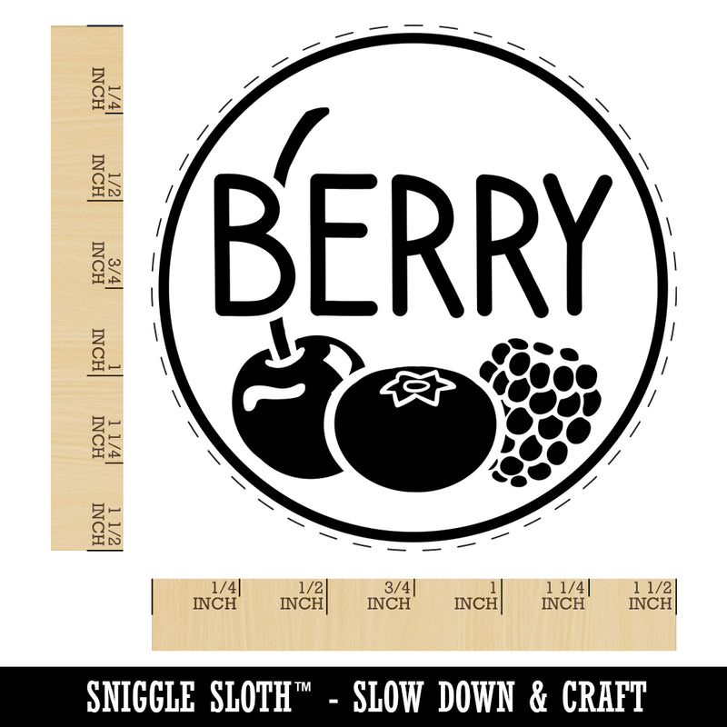 Berry Text with Image Flavor Scent Self-Inking Rubber Stamp for Stamping Crafting Planners