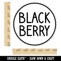 Blackberry Flavor Scent Rounded Text Self-Inking Rubber Stamp for Stamping Crafting Planners