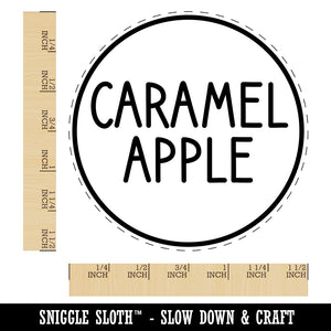 Caramel Apple Flavor Scent Rounded Text Self-Inking Rubber Stamp for Stamping Crafting Planners