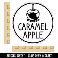 Caramel Apple Text with Image Flavor Scent Self-Inking Rubber Stamp for Stamping Crafting Planners