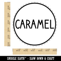 Caramel Flavor Scent Rounded Text Self-Inking Rubber Stamp for Stamping Crafting Planners