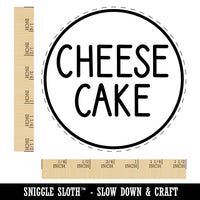 Cheesecake Flavor Scent Rounded Text Self-Inking Rubber Stamp for Stamping Crafting Planners